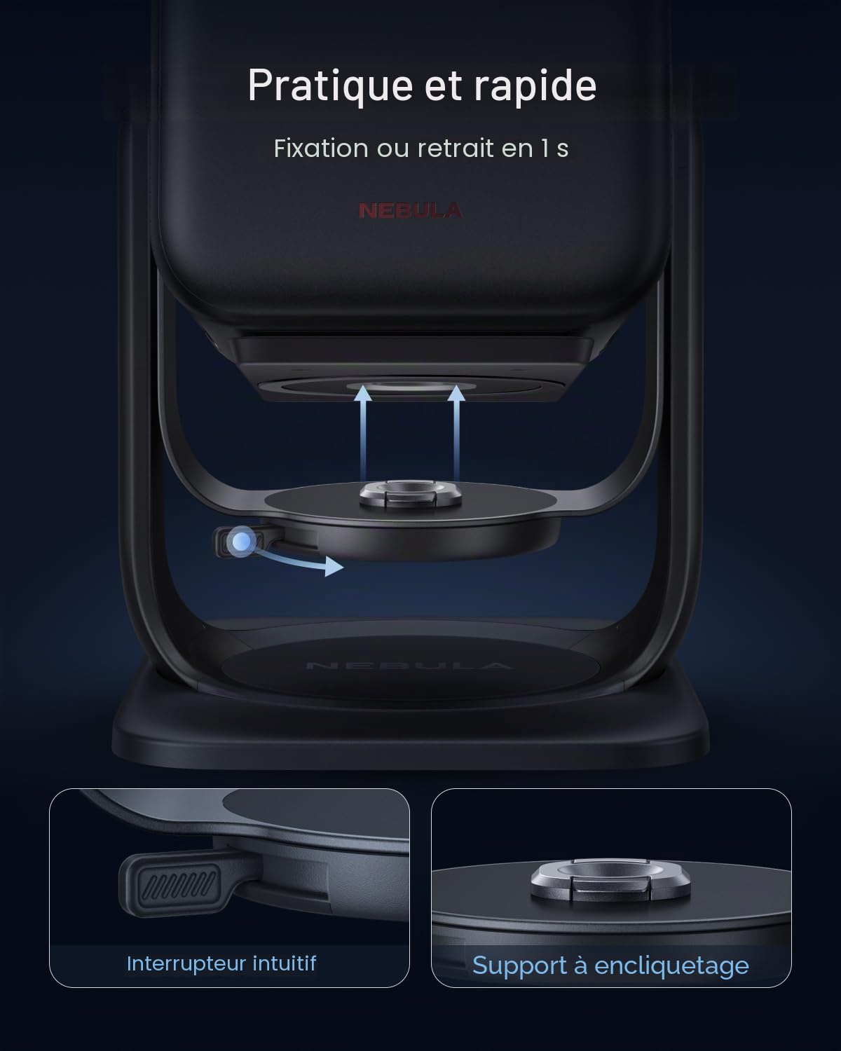 NEBULA Anker Support gimbal projecteurs X1, Cosmos 4K SE, Cosmos Laser 4K