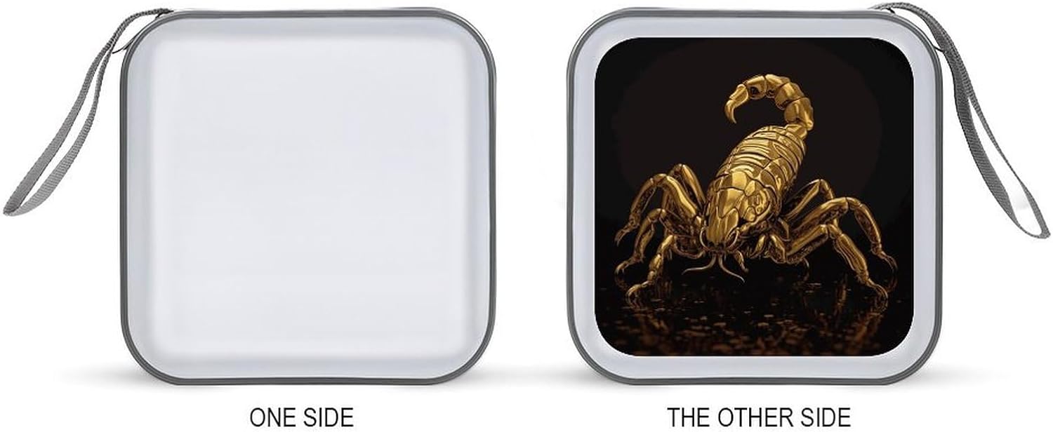 Gold Scorpion CD Case CD Storage Box DVD Sleeves