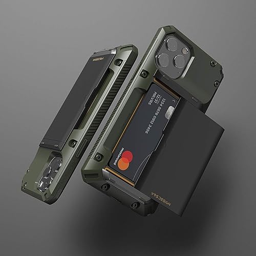 Miniatura 7 de VRS DESIGN Damda Glide Pro - Funda para iPhone 12 Pro Max, con 4 tarjetas Premium Robusta Semiautomática Funda para tarjeta de crédito para iPhone