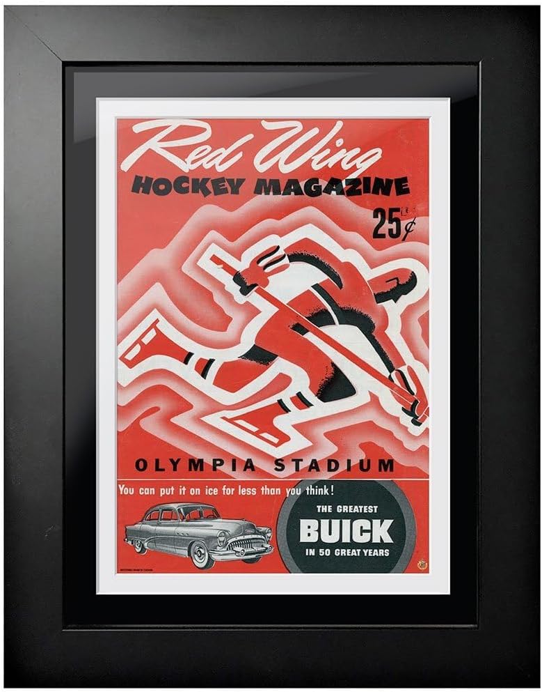Sports Decor Detroit Red Wings Program Cover - Red Wing Magazine Olympia Stadium