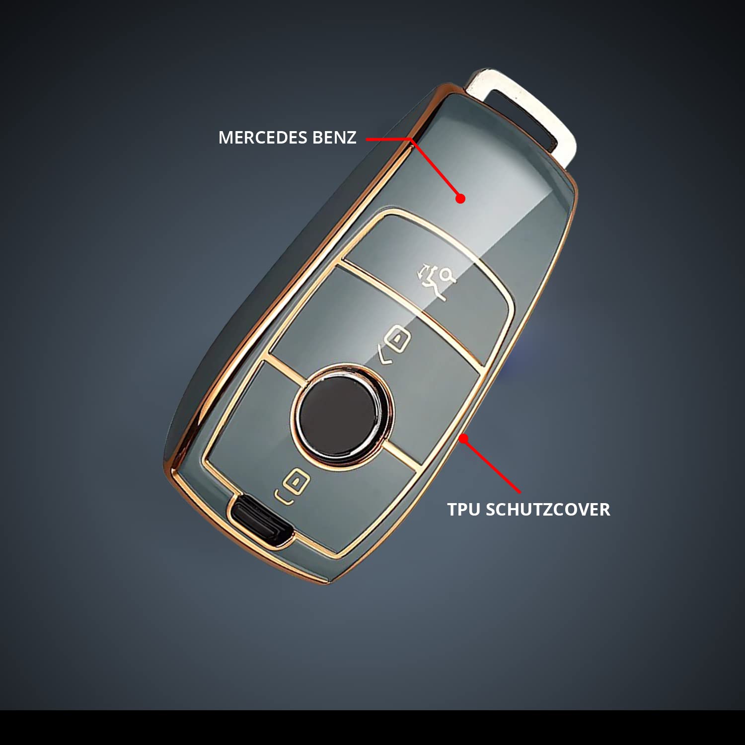TOOMUME Cover Chiave TPU, Custodia Chiave Adatto per Mercedes Benz A/B/C/E /G/R