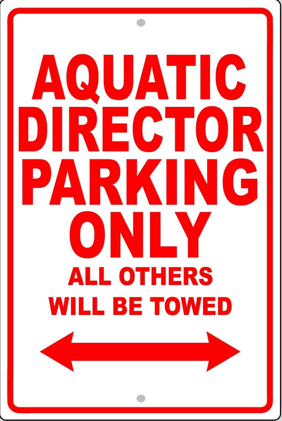 Aquatic Director Parking Only Gift Decor Novelty Garage Metal Sign