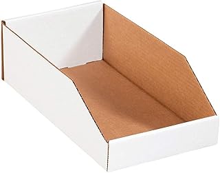 Open Top White Corrugated Bin Boxes, 8