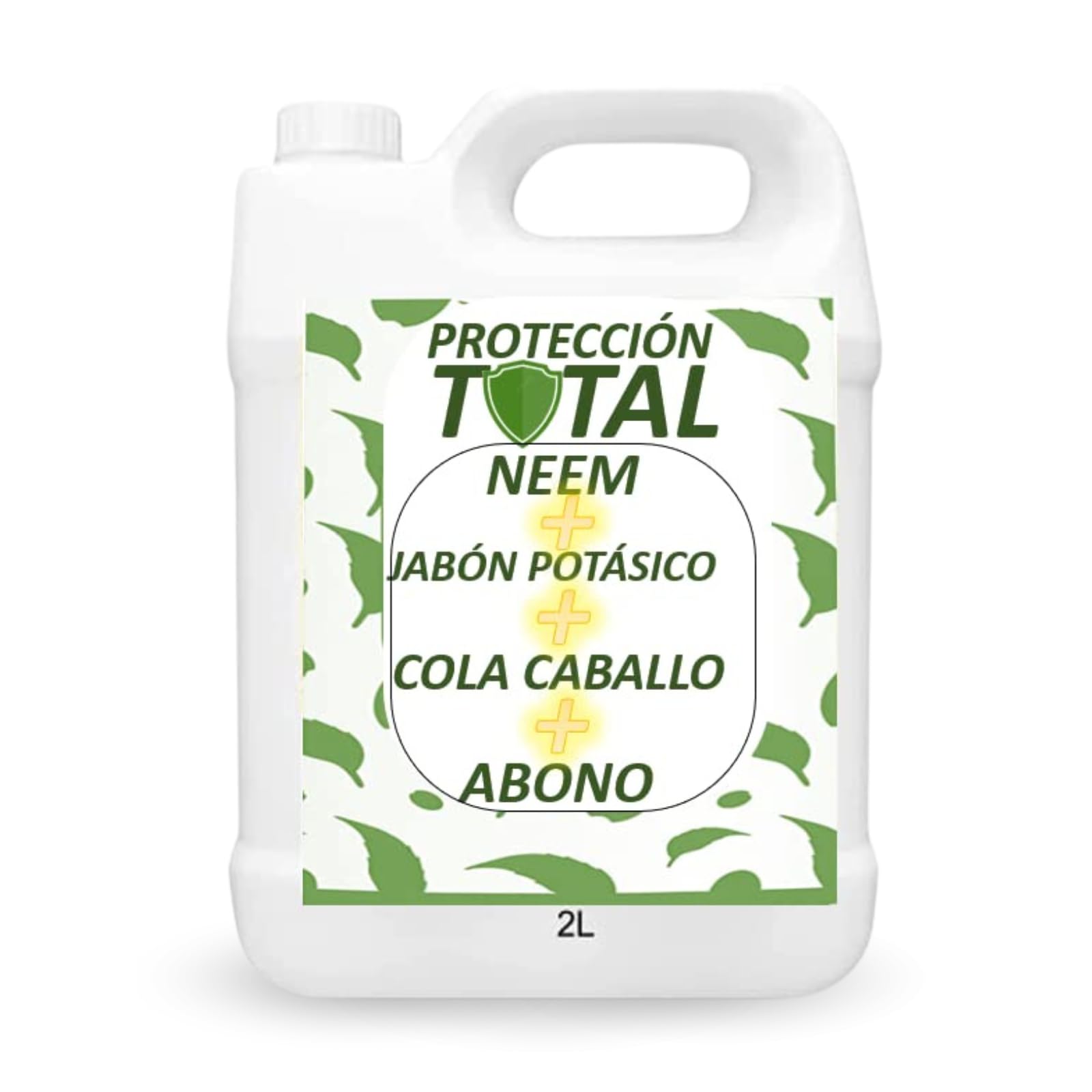 PLANTAWA Protección Total 2L | Jabón Potásico | Aceite de Neem | Cola de Caballo | Abono | Prevención y curación de enfermedades fúngicas e insectos dañinos en plantas
