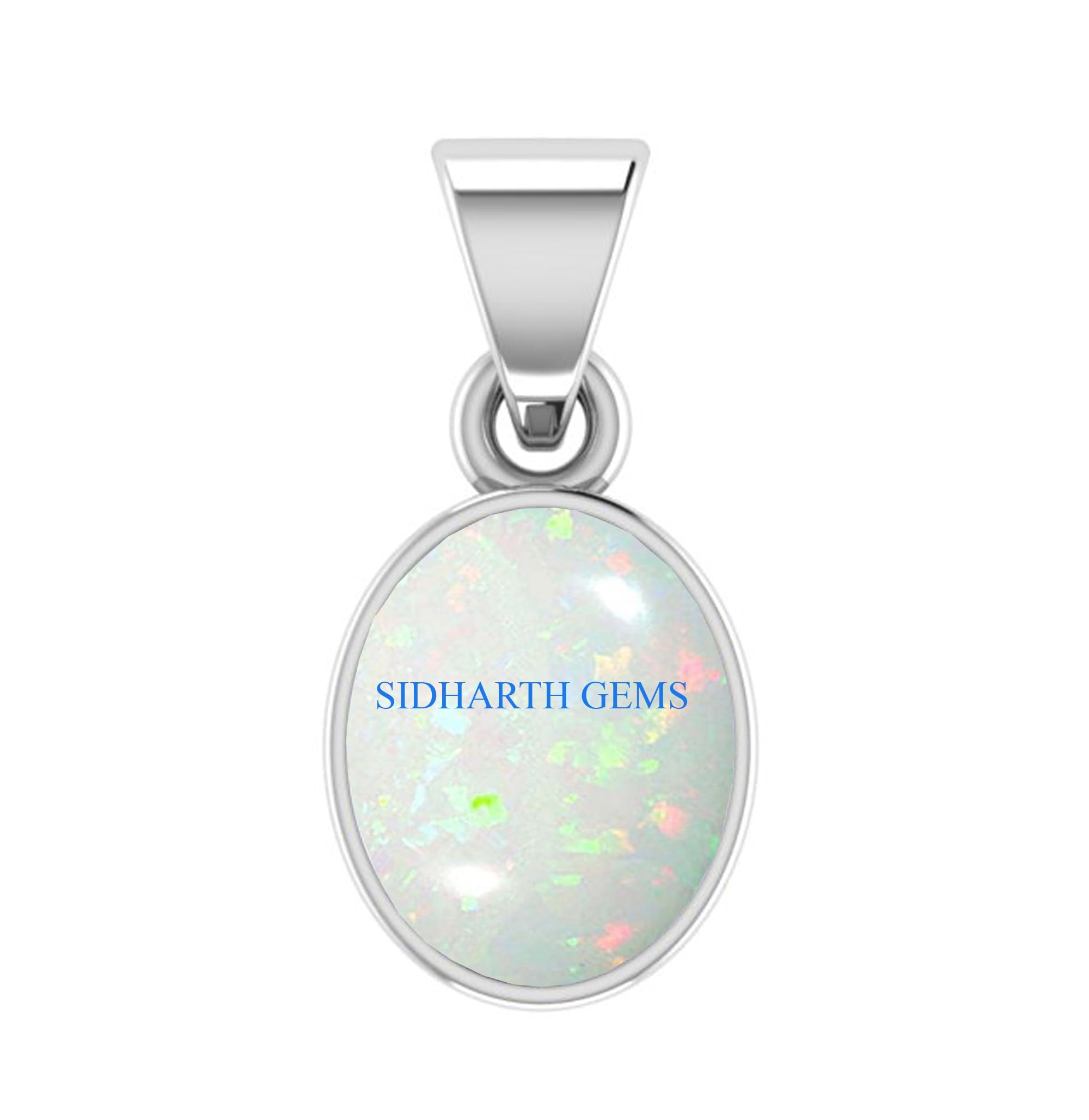 kushmiwal gems Natural Opal 7.00 Ratti 6.00 Carat ASHTdhatu Silver Plated Pendant Opal Stone Original Certified/Opal Stone fire/fire Opal Stone Pendant for Men & Women by Lab Certified-picture-24