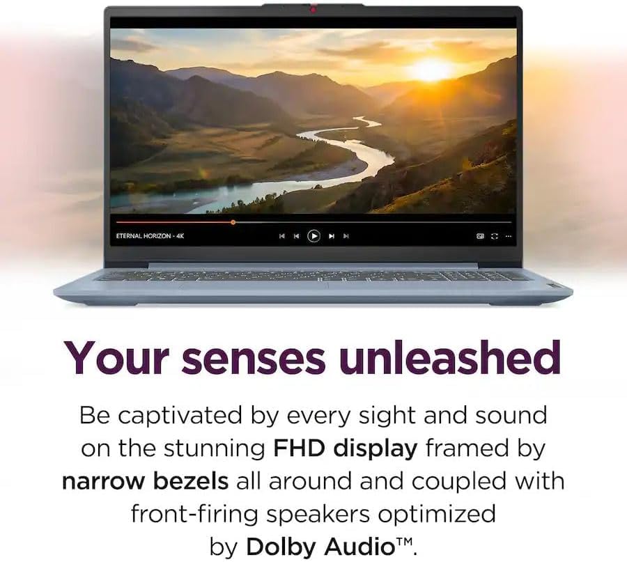 Image of Lenovo IdeaPad Slim 3i 15.6 inch FHD Laptop with 1-Year Microsoft 365 Included, Intel N150 Processor, 8GB DDR5 RAM, 128GB SSD, Wi-Fi 6, Windows 11, Everyday Student Laptop, Frost Blue