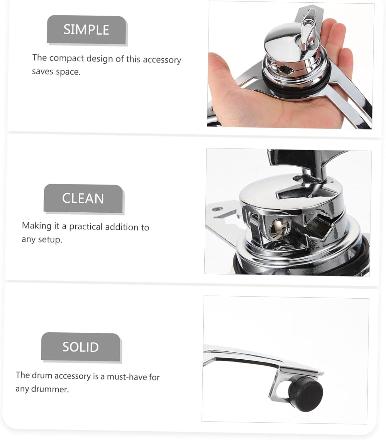M Drum Rim Mount Hanger Drum Rack Tom Mount Metal Drum Mount Hanger for Musicians