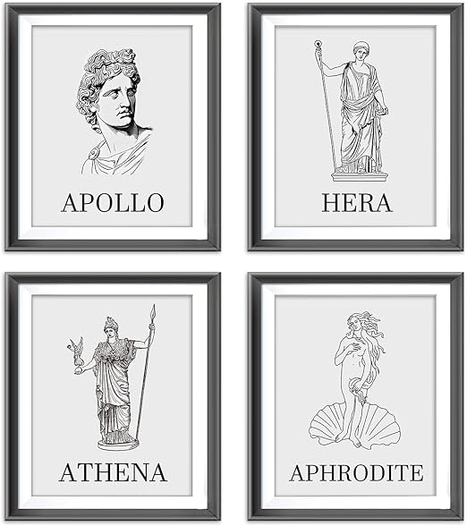 Amazon.com: LNLAGBO Greek Gods Posters,Greek Mythology Wall Art Print ...