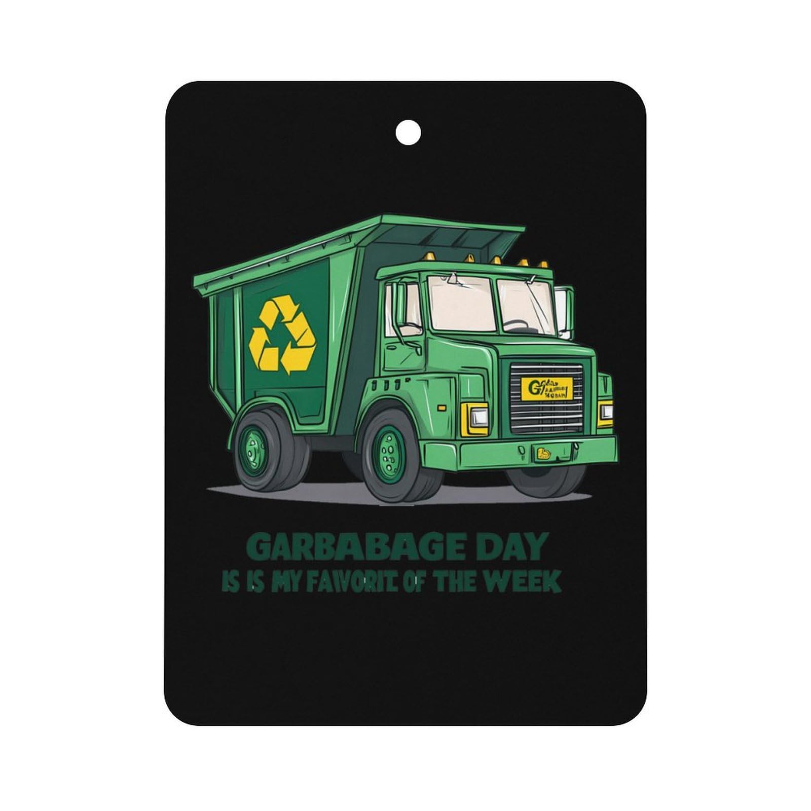 Garbage Truck Car Air Freshener Hanging Aromatherapy Tablets for Car Accessories Square