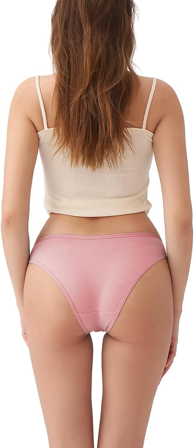 Women's Cotton Bikini Briefs Underwear Packs,Sexy Cheeky Hipster,Stretch Breathable Low Rise Panties for Ladies - Image 2