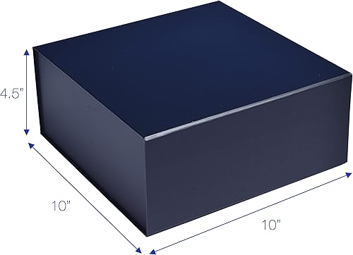 Miniatura 6 de CECOBOX Caja de regalo de 6 x 6 x 2.75 pulgadas, caja magnética plegable mate negra con tapa para regalo, embalaje, dama de honor, cumpleaños,
