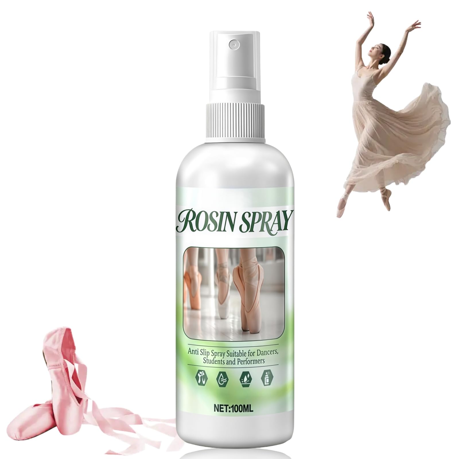 Grip Spray for Shoes,Non-Slip Shoe Spray & Rosin Spray for Dance Shoes