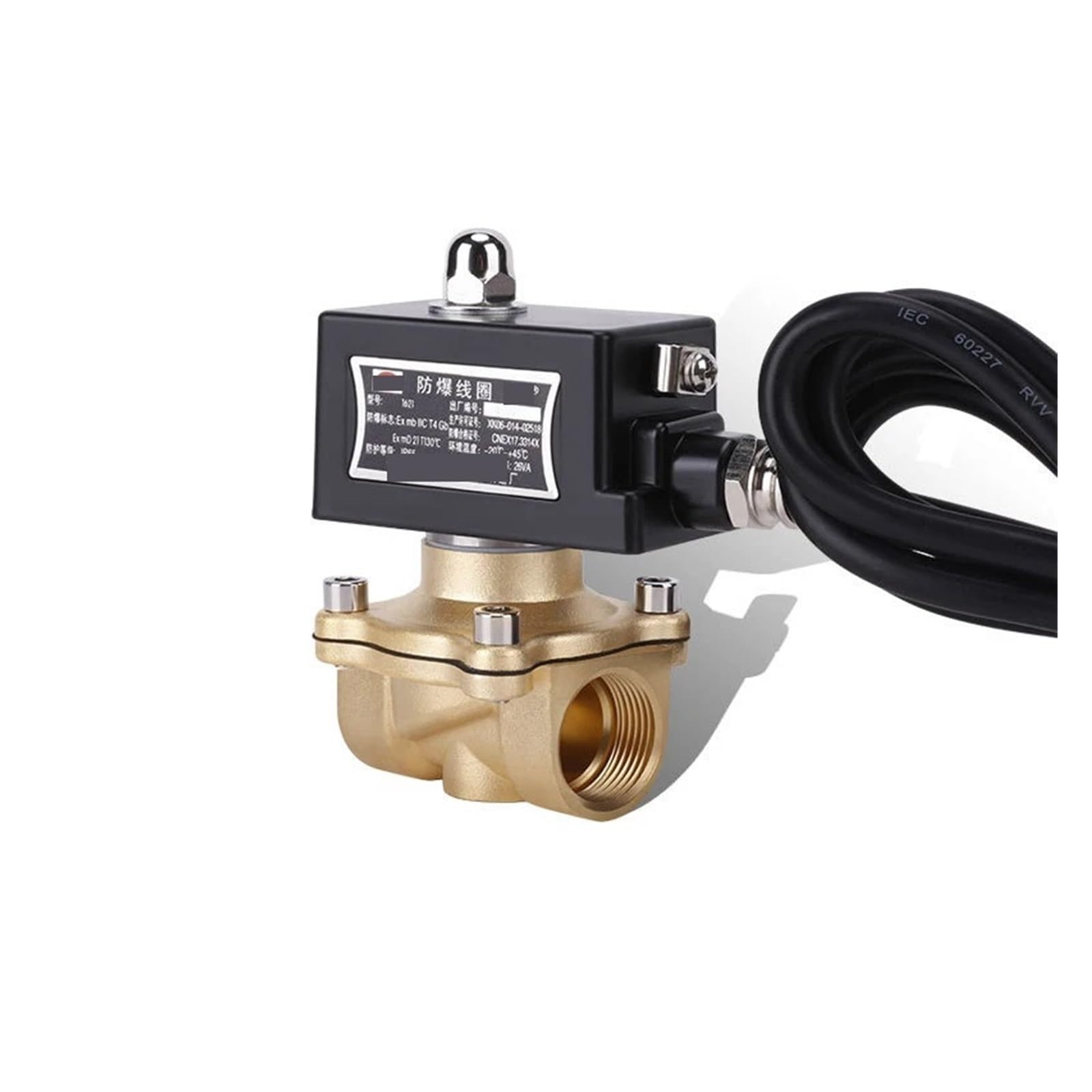 VSPPJYFG 1/2" normally closed brass solenoid valve for natural gas(240VAC)