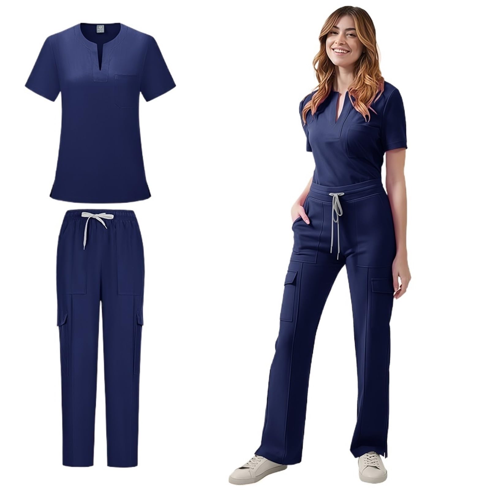 Uniforme Sanitario Mujer Beauty Salon Work Wear Top-Pants SPA Nursing Tunic Suit