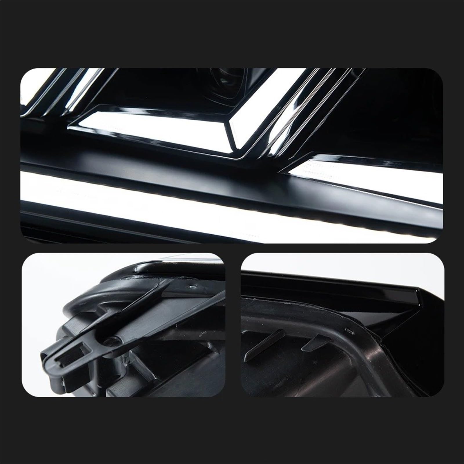 Phares Avant Phares Voiture Pour VW Pour Touareg 2016-2019 LED DRL Hid Option Angel Eye Faisceau Bi-xénon Accessoires