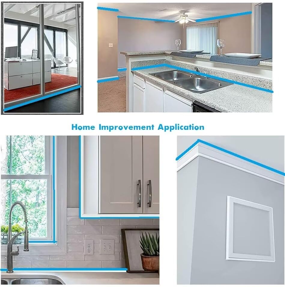 Moldura autoadhesiva de pared flexible que decora sin clavos ni obras 5