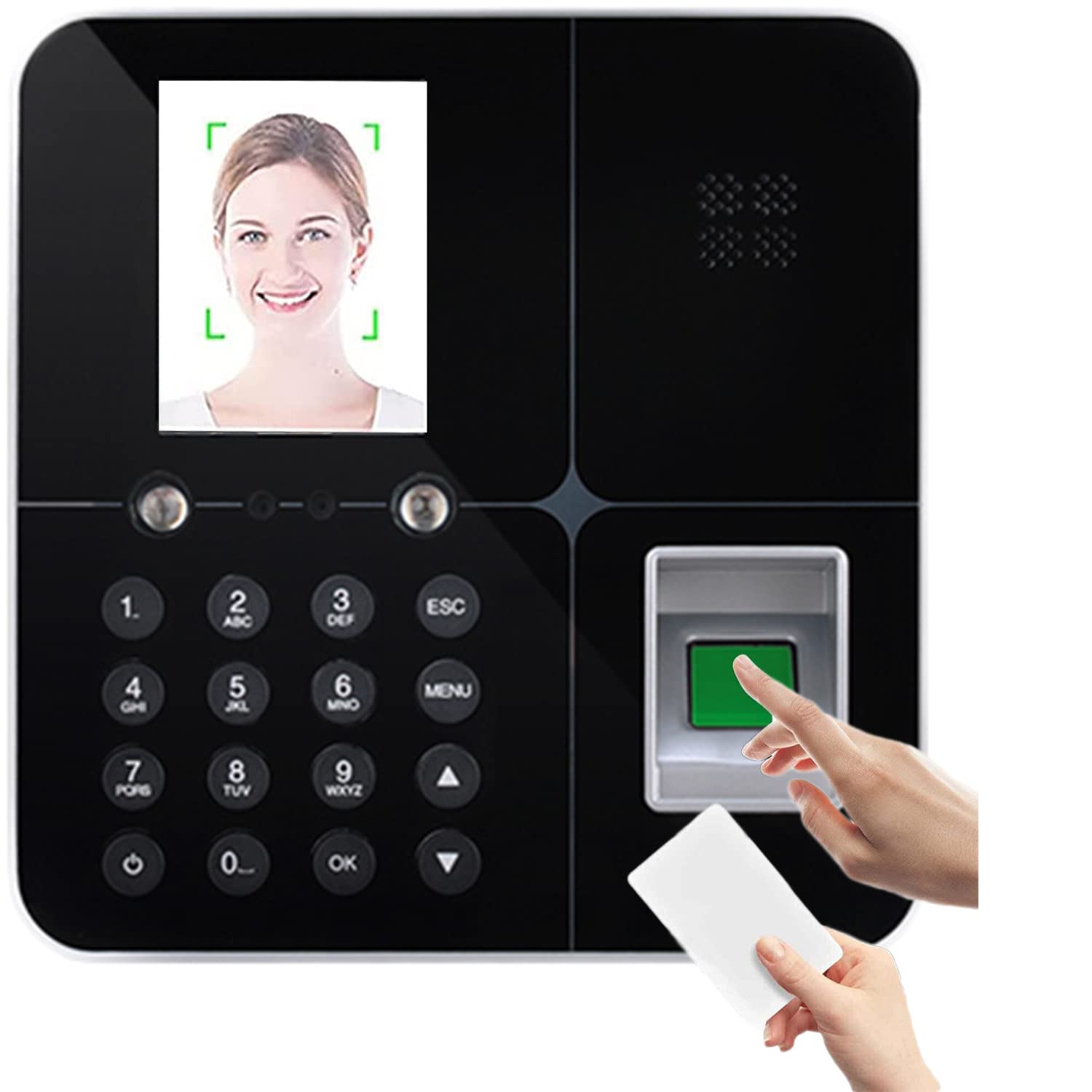 Pointeuse, pointeuses pour les employés des petites entreprises avec visage, empreintes digitales, RFID et saisie de code PIN en un, machine de pointage de bureau, poinçon automatique (0 frais mens