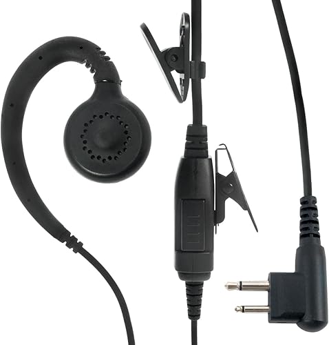 Miniatura 4 de Artisan Power P-6423: Auriculares de un solo cable en forma de C para radios Motorola CLS1410 y CLS1110: RLN6423, HKLN6423, HKLN4604