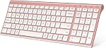 iClever BK10 Bluetooth Keyboard, Multi-Device Wireless Keyboard with Numeric Keypad, Rechargeable Ultra Slim Compact Portable Keyboard for Mac, iPad, PC, Desktop, Laptop, iOS, Android, Windows