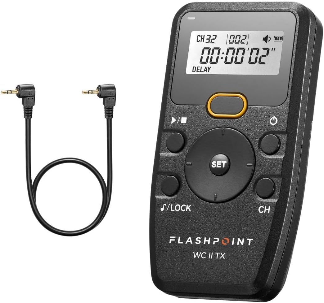 Flashpoint Wave Commander II Remote Shutter Release Transmitter with Cable for Canon Cameras 2.5mm Sub-Mini, Godox TR-C1