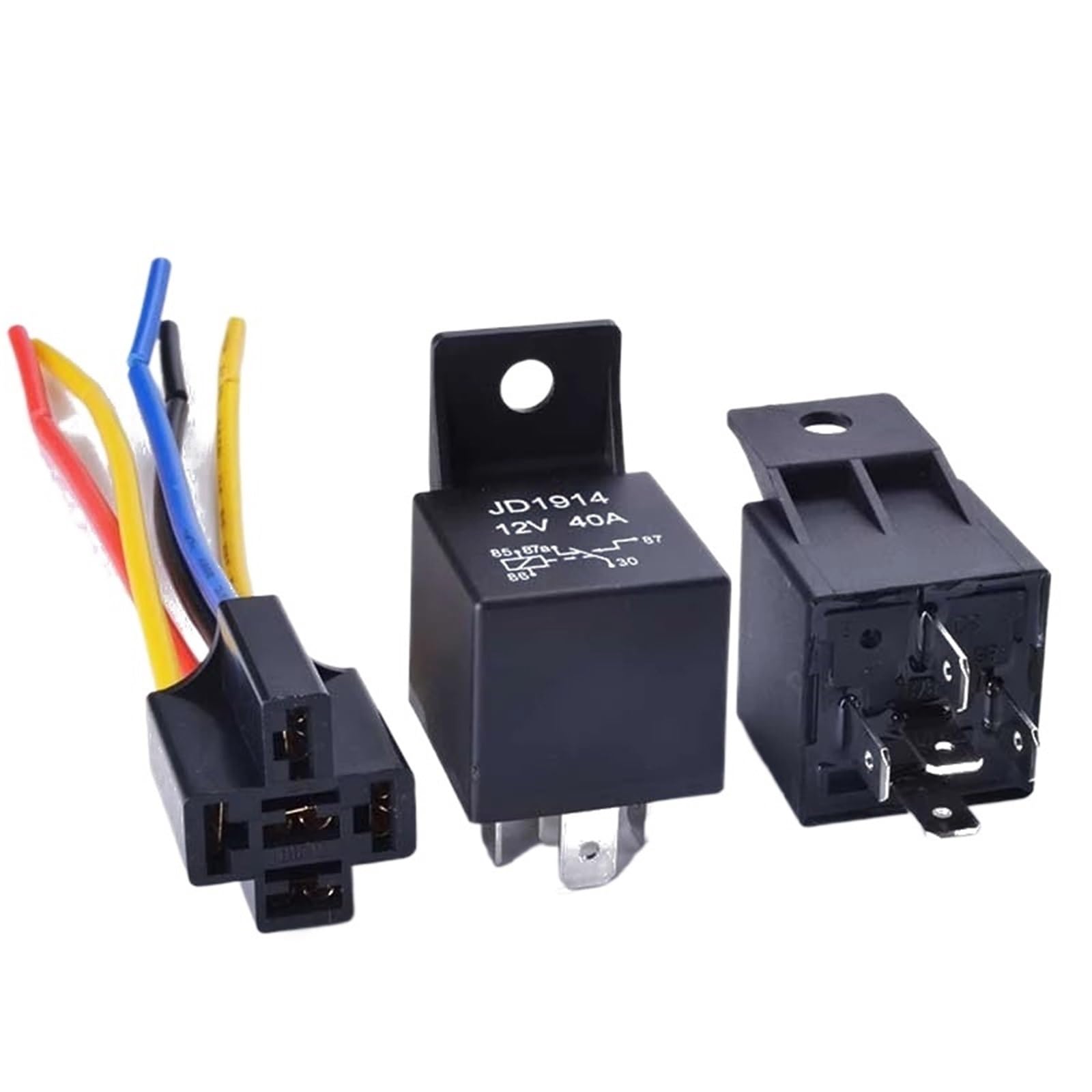 Relais de voiture 12V 40A haute performance JD1914 inverseur 5 broches 1NO 1NC - 5 pièces