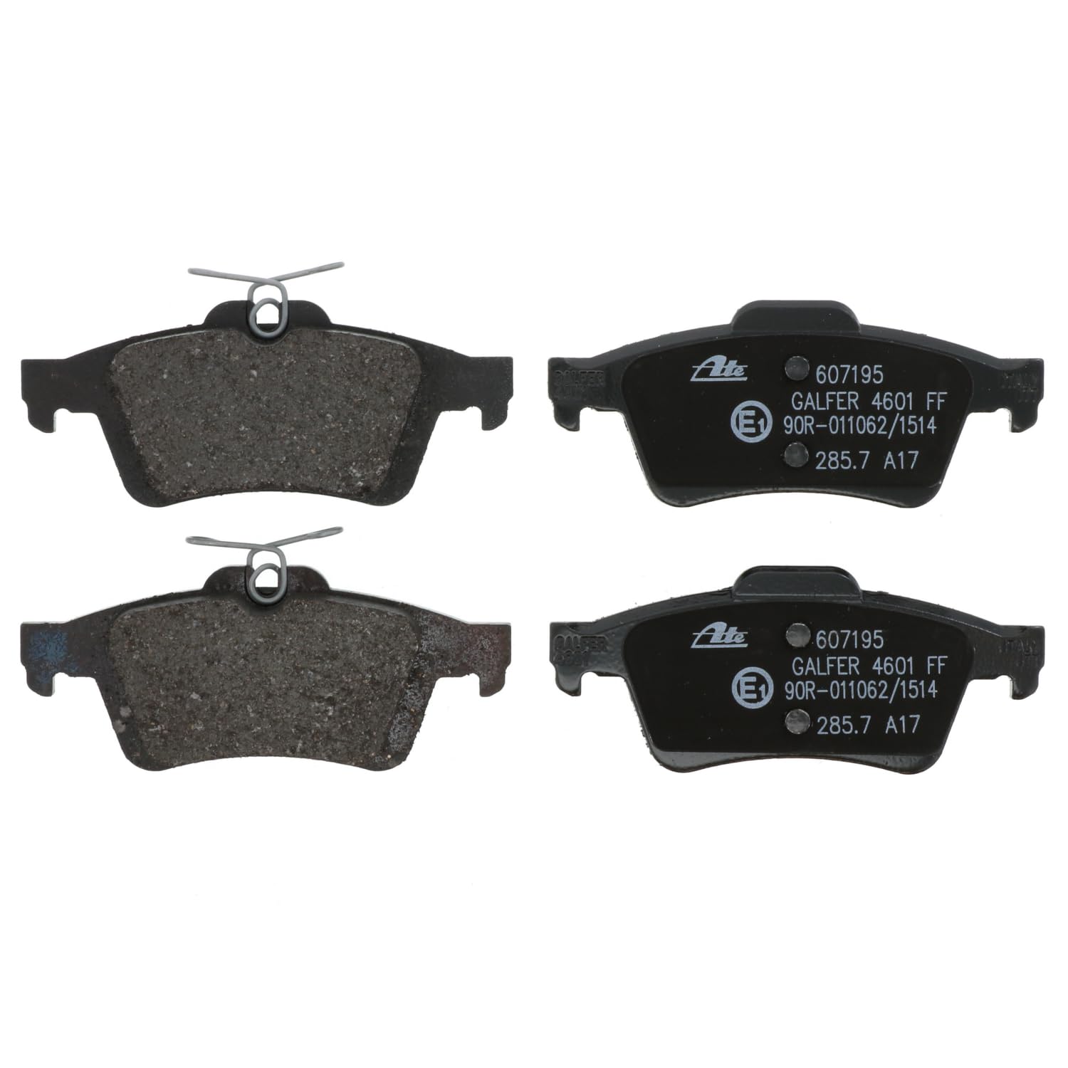 LPR Bremsbelagsatz 05P1236 – Für Ford Focus II, Mazda 3/5, C-MAX U.a., ATE System, 123mm Breite