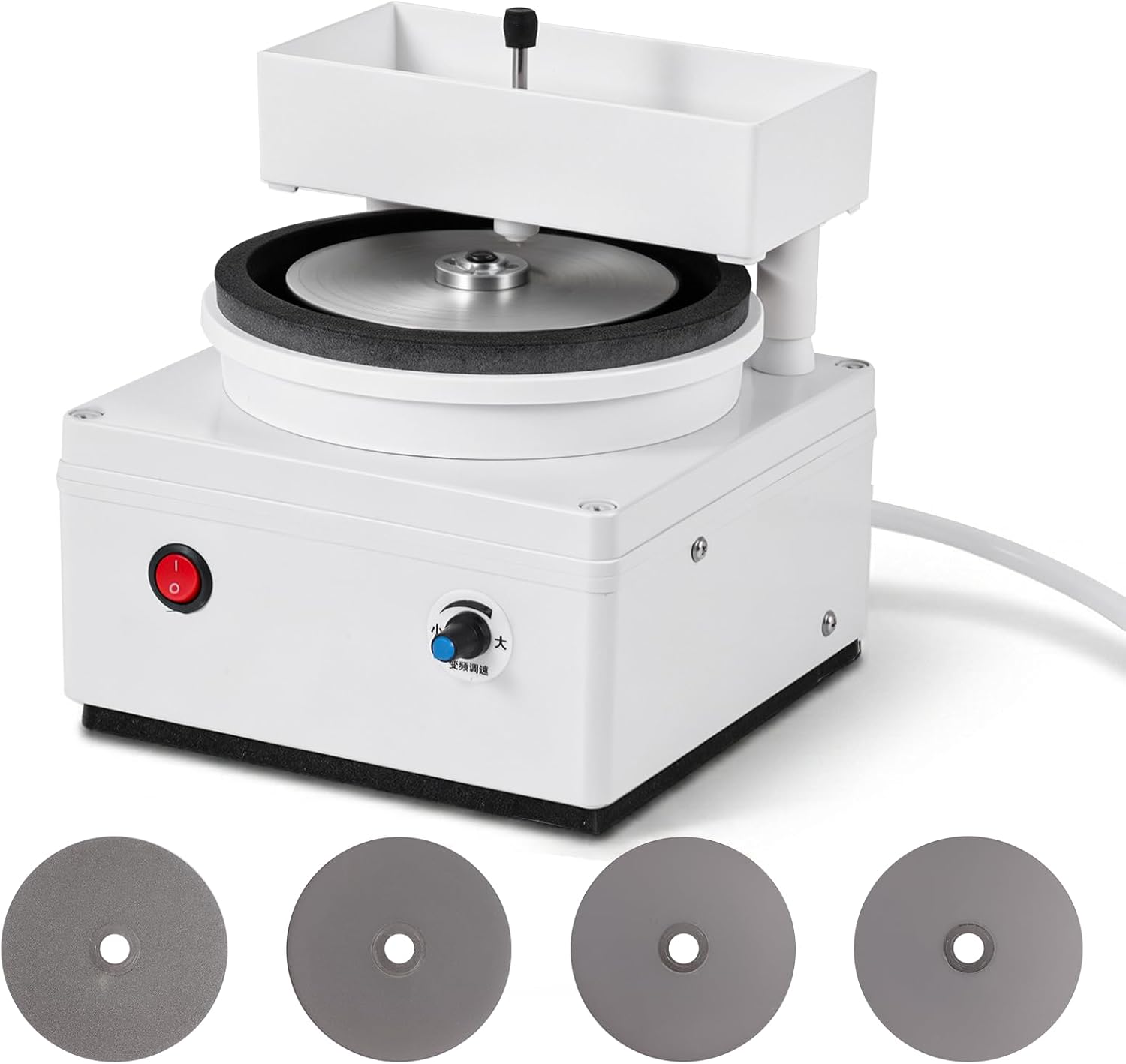 Consfly Engraving Knife Sharpening Machine 0-5000RPM Engraving Knives Polisher w / 5 Grinding Discs, Graver Grinder Sharpener for Engraving Cutter, Crafts