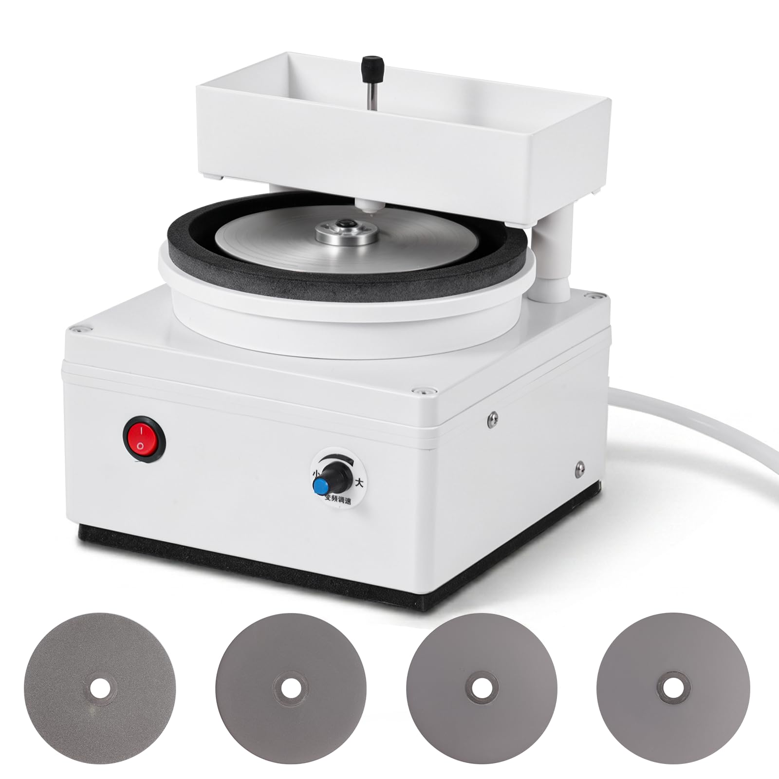 MYFTNP Engraving Knife Sharpening Machine, 0-5000rpm Engraving Knives Polisher With 5 Grinding Discs, Graver Grinder Sharpener For Engraving Cutter, Crafts