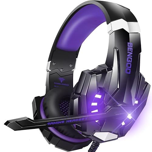 BENGOO G9000 Stereo Gaming Headset with Mic Purple