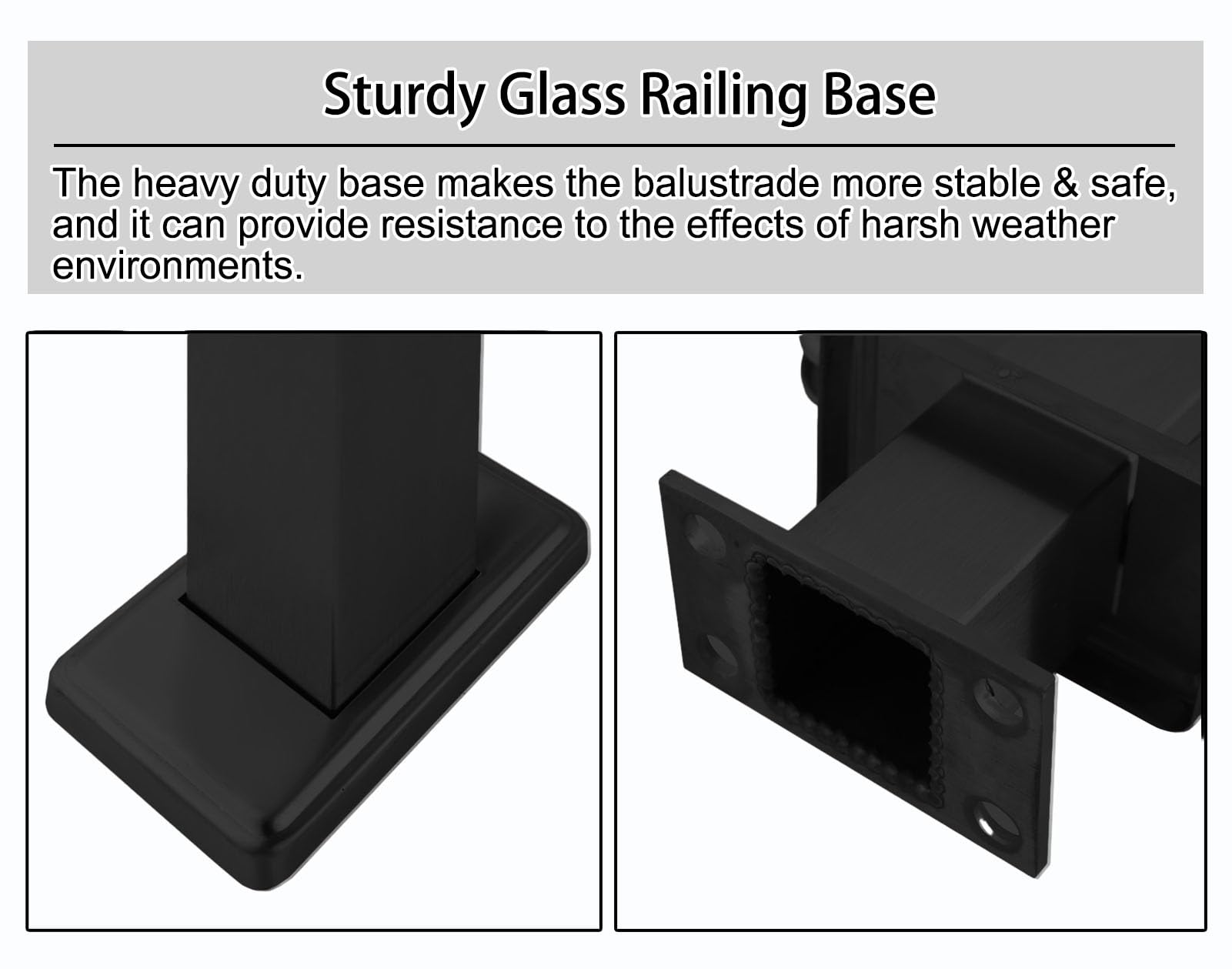 Nero s ing Post morsetto interno/esterno ir recinzione supporto 304 inless acciaio perfetto per patio e piscina s pannello ing & Slish