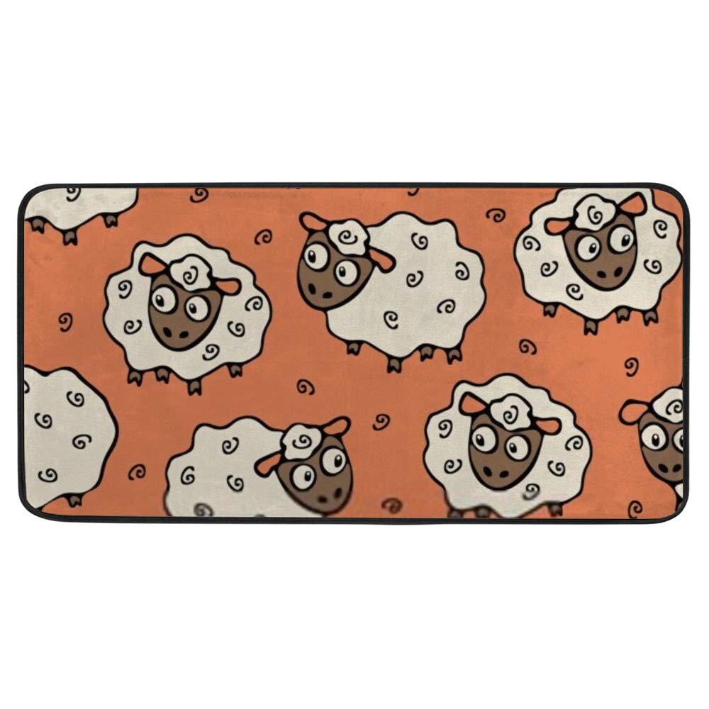 Alfombrilla antideslizante para cocina de 100 x 50 cm y diseño de flocado