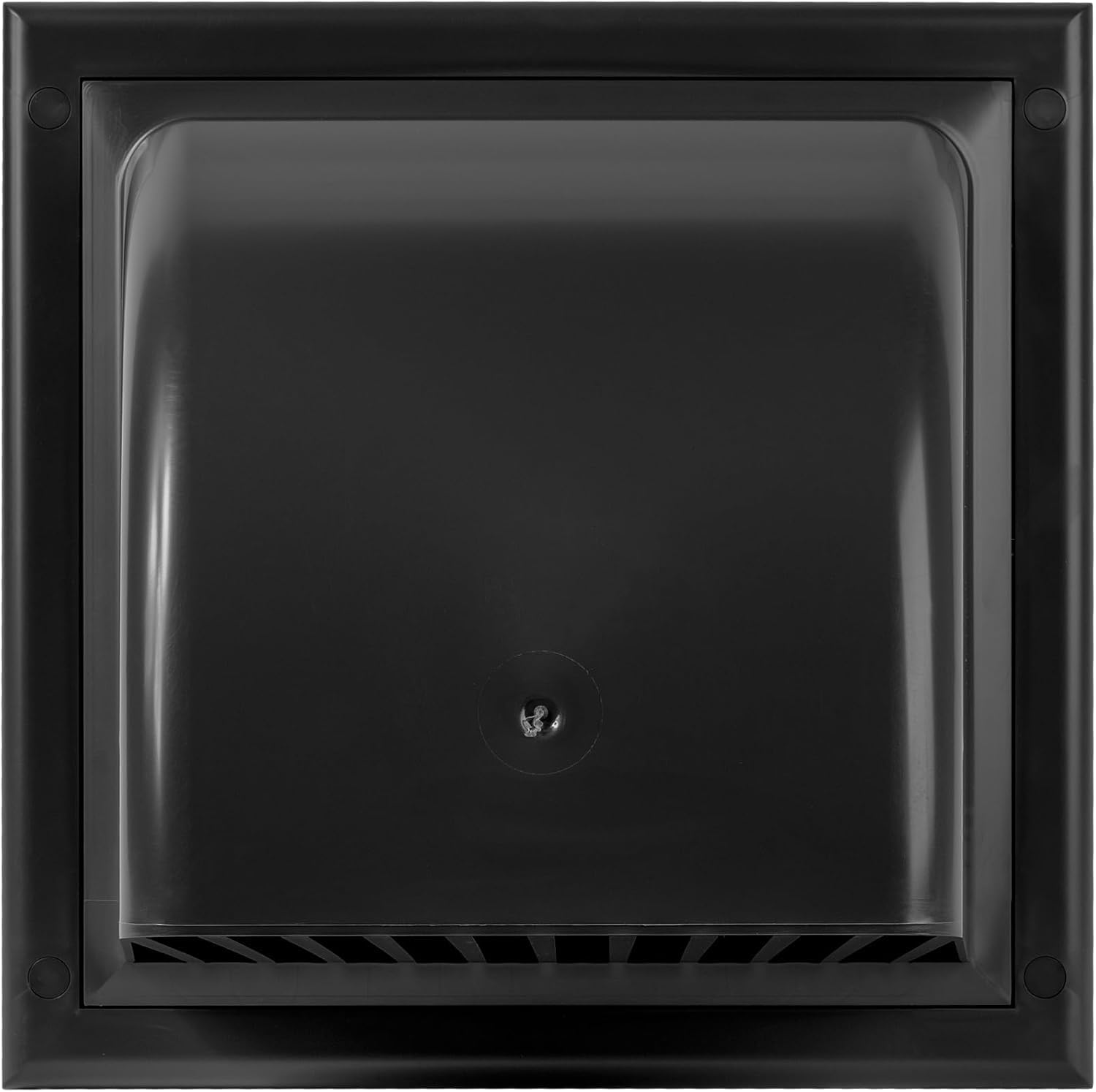 ECOPRO VENT 150mm Black Vent Covers - ABS Cowled Extractor Fan Vent Cover with Back Draught Shutter, Ventilation Grille, Fits Inside Wall or Duct - Wall Vent Cover External - Tumble Dryer Vent Cover