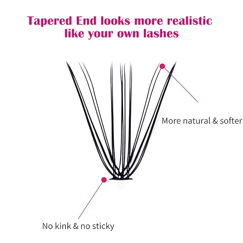 Vista 176 de FADLASH Kit de extensiones de pestañas individuales, racimos de pestañas individuales, pegamento y sellado, removedor de pegamento de pestañas
