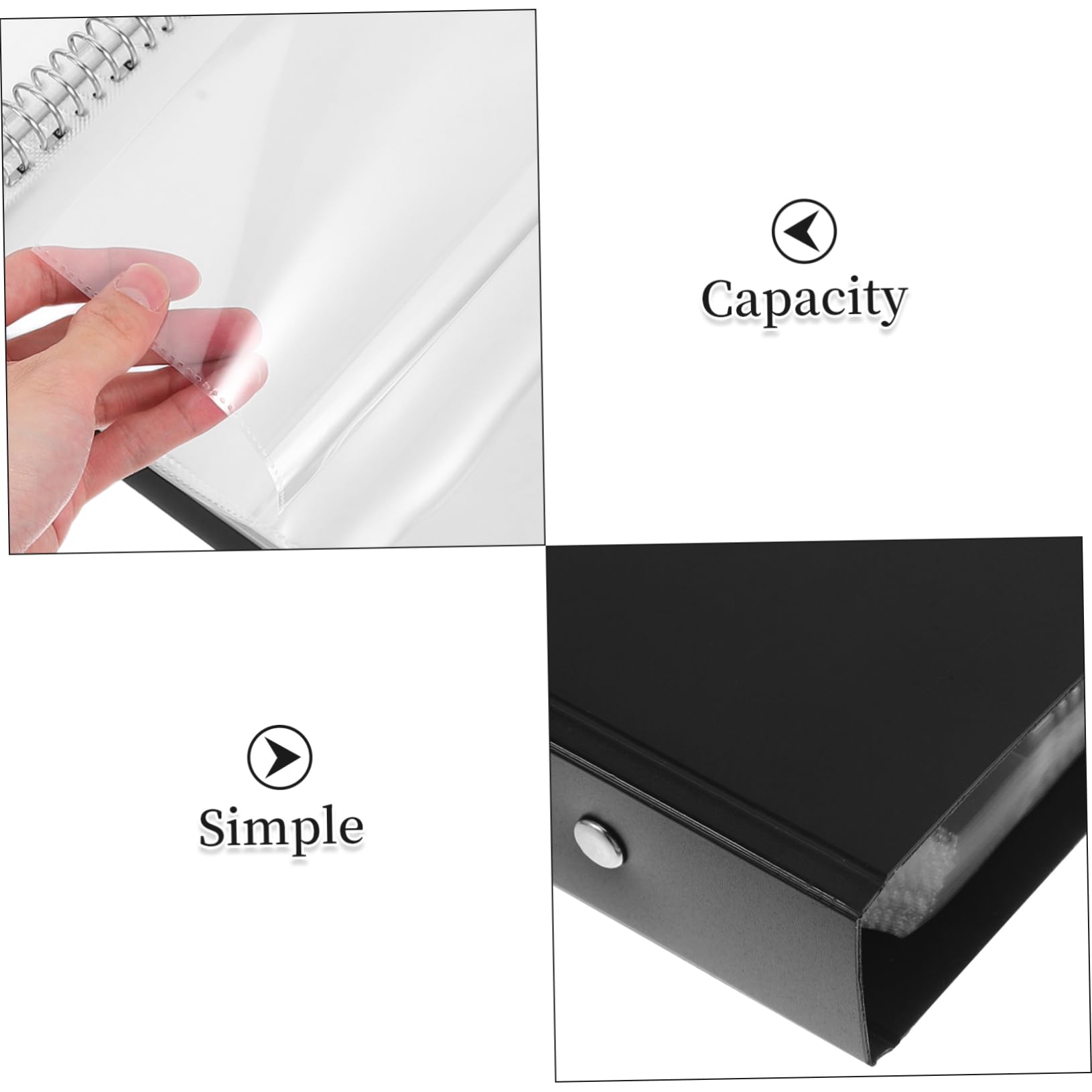 Gadpiparty Raccoglitore Portatile per Documenti e Fatture Organizer Multifunzionale per Ufficio Album per Ricevute e Finanziaria e Design Adattabile per Piccole Attività