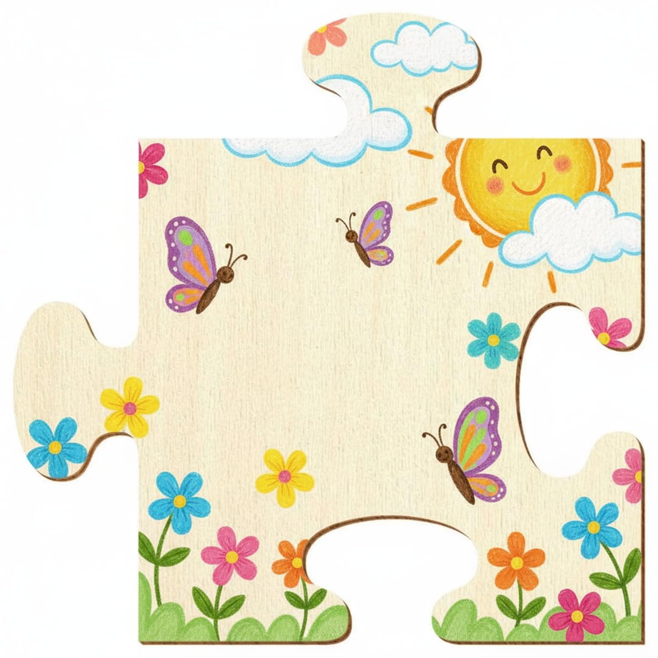 Puzzle quadrato in legno, decorazione fai da te, 3-50 cm, confezione da 100 pezzi, altezza x larghezza: 3 x 3 cm