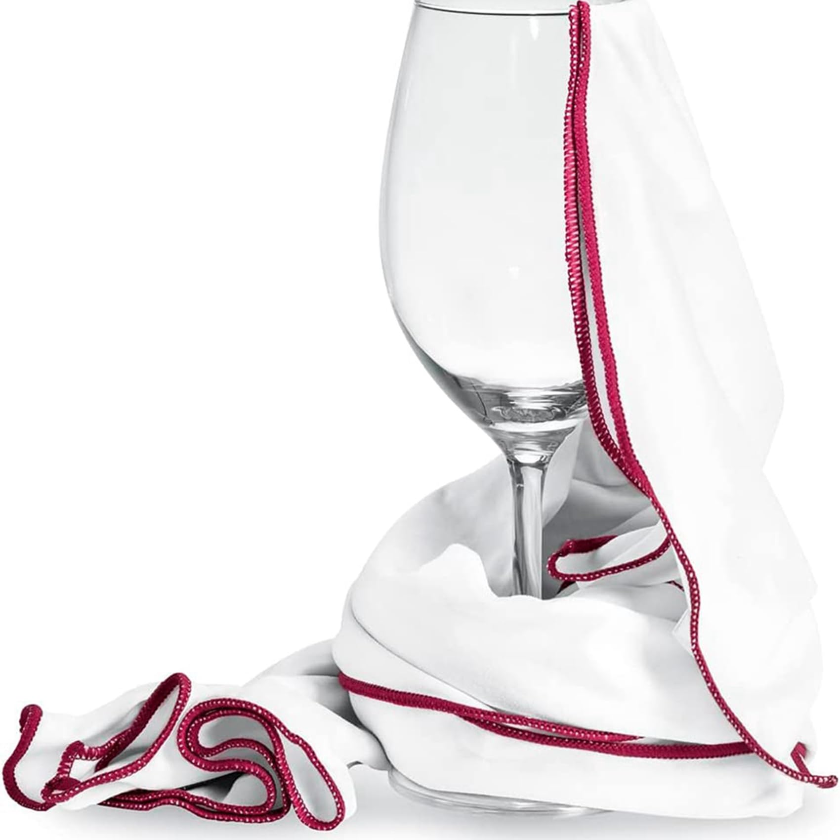 Set di 10 panni per lucidare bicchieri da vino e bicchieri da vino per la pulizia striature