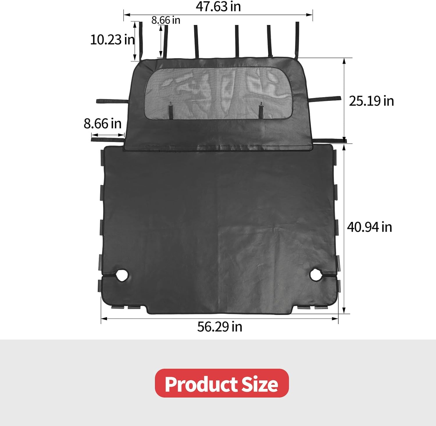 Jimen for TJ Tonneau Cover, Trunk Cargo Cover Compatible with Jeep Wrangler TJ 1997-2006