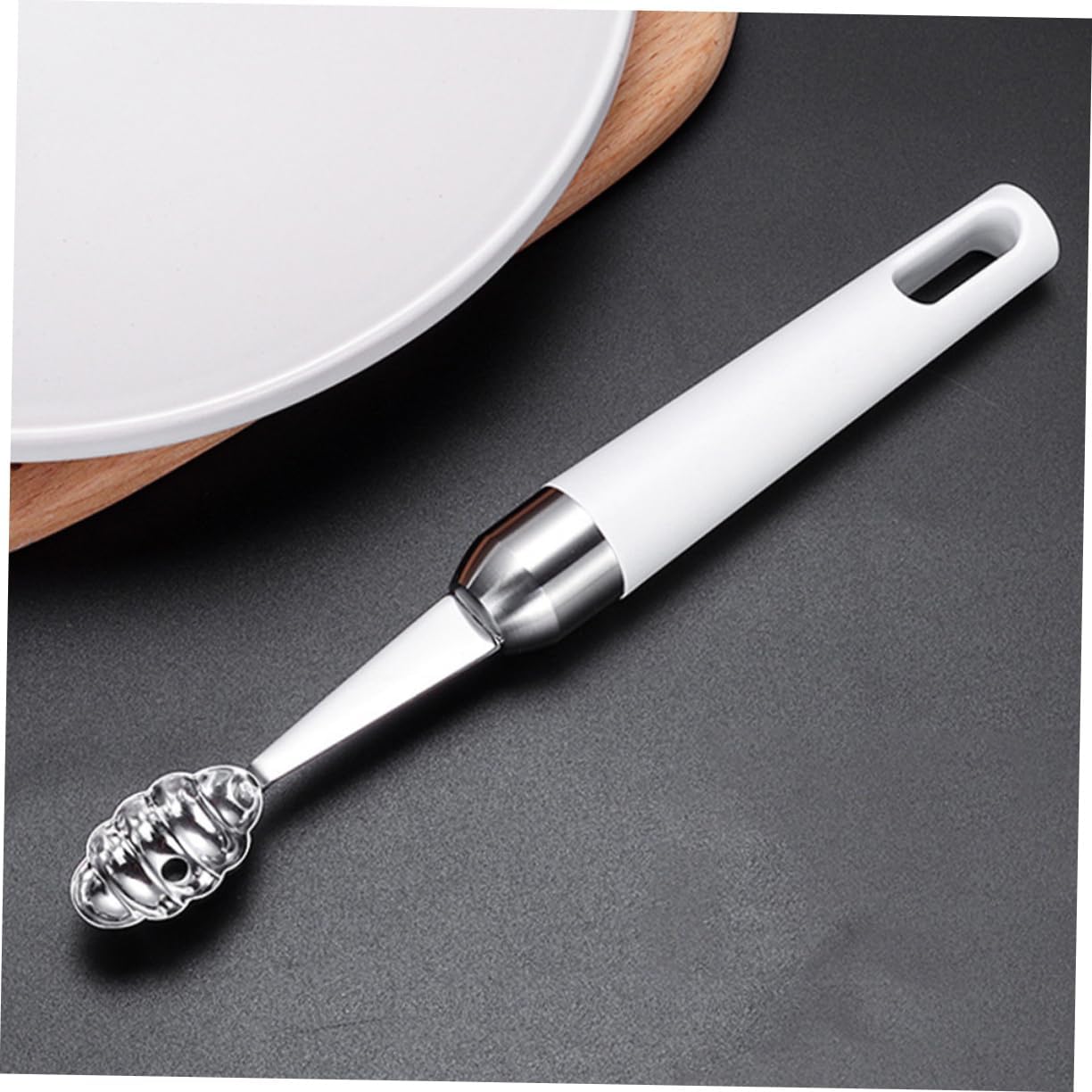 2pcs Stainless Steel Melon Baller Scoop for Cantaloupe Cucumber
