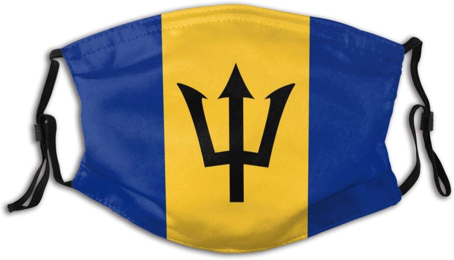 Buy 1 get 1 🔥 Bluestar Barbados Flag Reusable Face Mask Balaclava Washable Outdoor Nose Mouth Cover Fashion With 2 Filters For Unisex Men Women