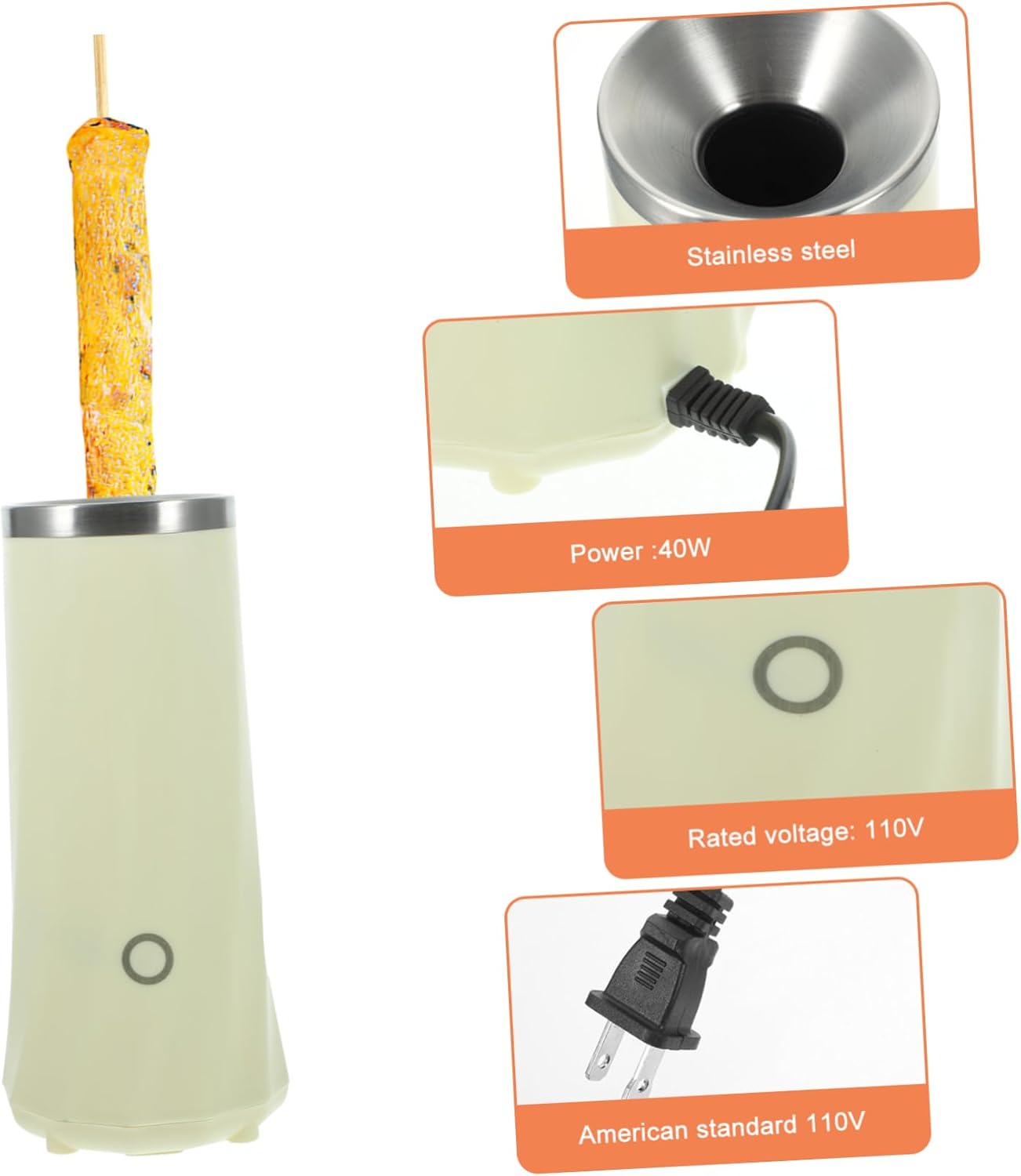 Garneck Automatic Electric Sausage Roll Maker Compact Breakfast Machine for Versatile Egg and Sausage Roll Maker Mini Kitchen Appliance for Quick Meals for Busy Mornings