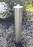 [page_title]-garten-wohnambiente Säulenbrunnen rund 60/10 cm Edelstahl matt gebürstet Komplettset Säule Wasserspiel