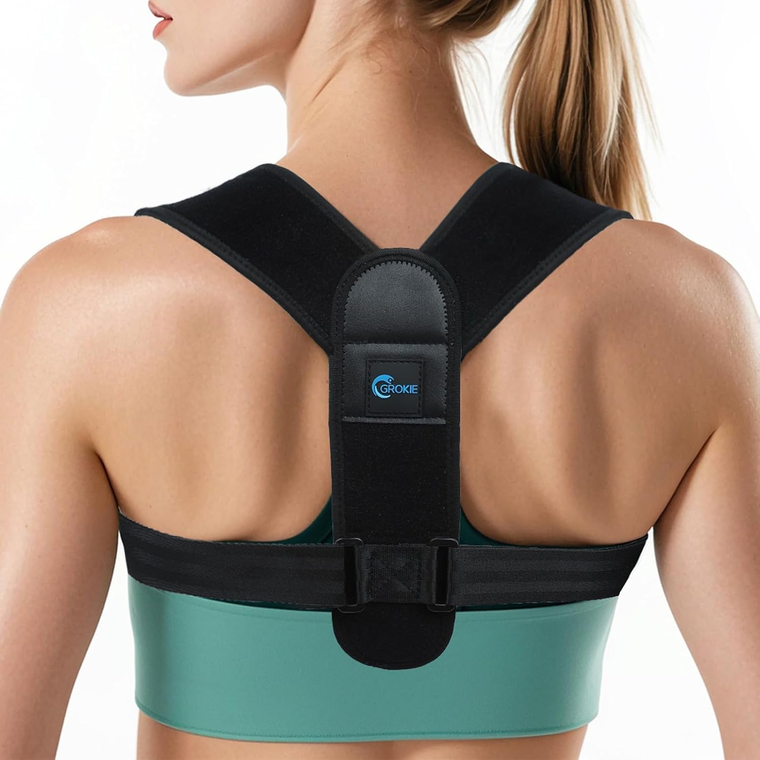 GROKIE Posture Corrector for Women and Men - Back Brace for Rounded Shoulders