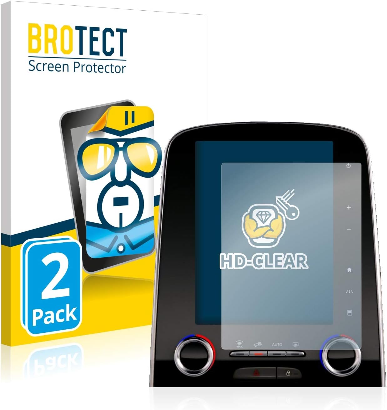 brotect2-Pack Screen Protector for Renault Espace R-Link 2 8.7" - HD-Clear Protection Film