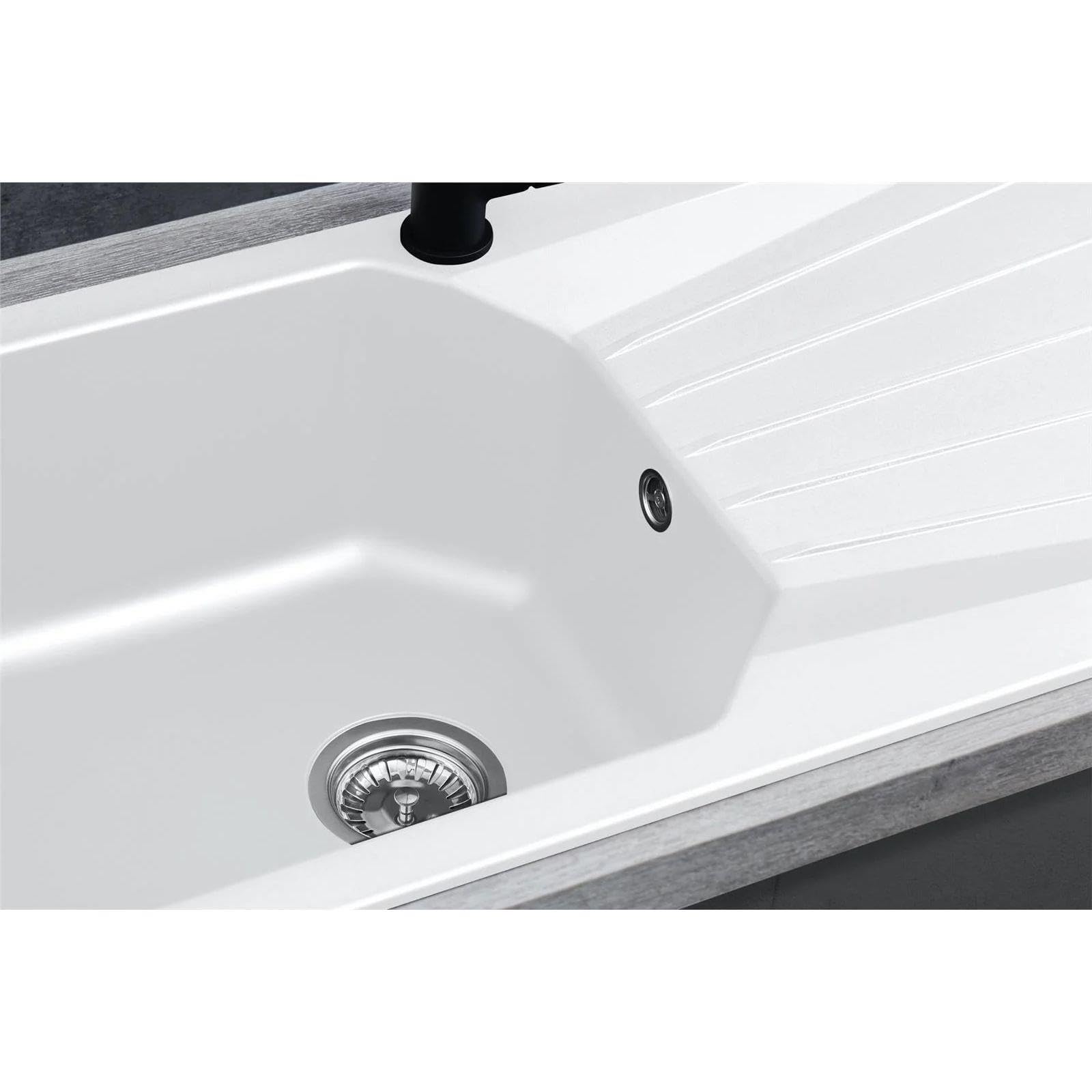 LD780WH Fregadero Blanco 1 Seno con Escurridor Composite BIO
