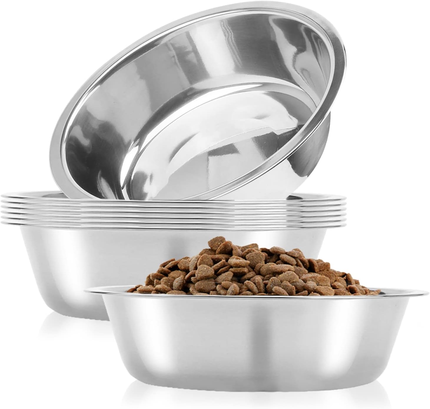 Dog Bowl Cat Bowl,8 Pack Stainless Steel Dog and Cat Bowl