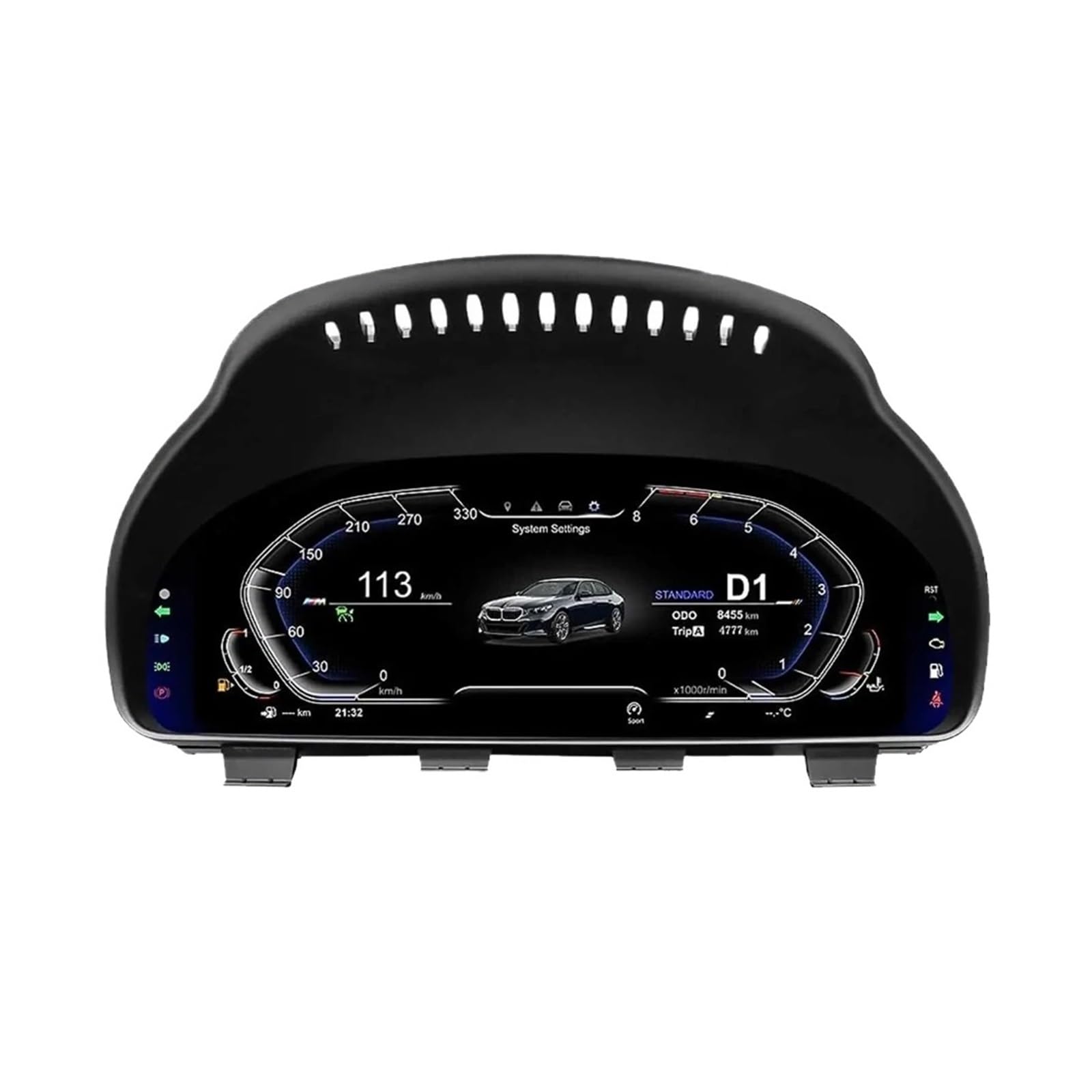 Panel de instrumentos digital compatible con BMW Serie 5/6/7 X3/X4/X5/X6 F01 F07 F10 F15 F16 F18 F25 F26 Odómetro, velocímetro, tablero
