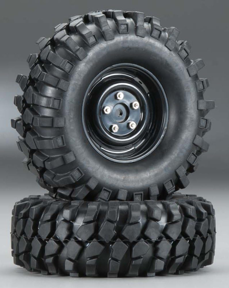 Integy Rover Style 1.9 Wheels (2) w/All Terrain T2 Tires for Scale Crawler (O.D.=105mm)