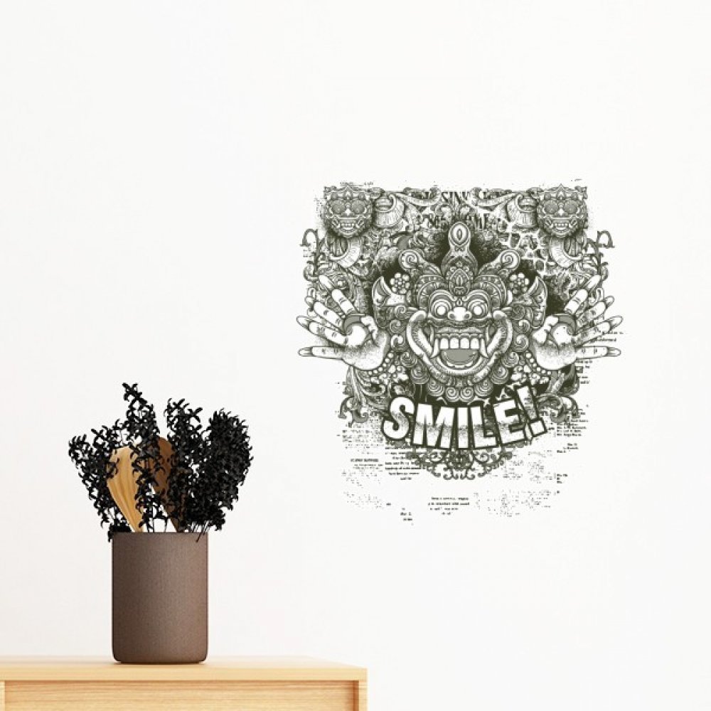 Art mural style chinois monstre autocollant repositionnable de 70cm au design graphique