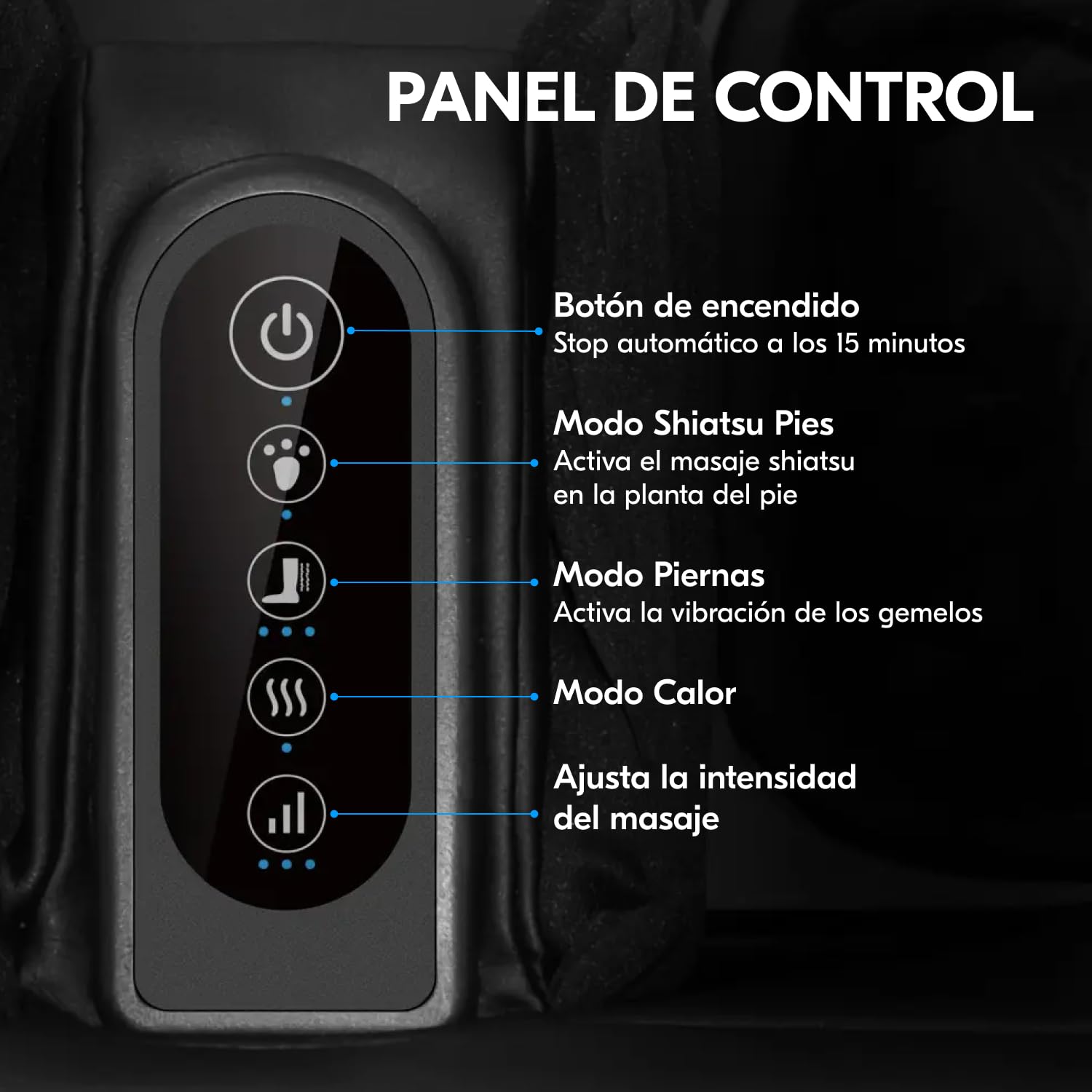 Masajeador de Pies y Gemelos 2 en 1 con Calor, Shiatsu, Compresión, Vibración y Amasado | Masajeador para Pies, Tobillos y Piernas | Alivio del Cansancio y Fascitis Plantar