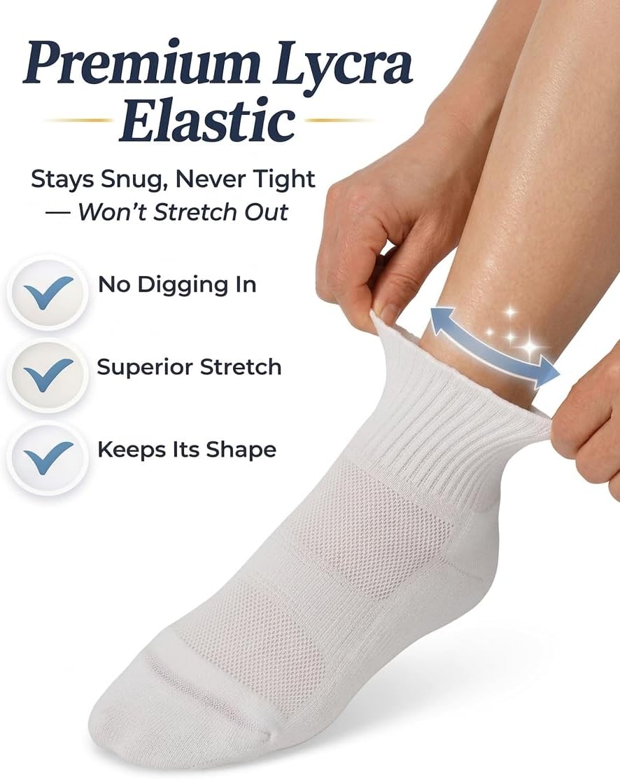 Women's Ruffle Mini Crew & Ankle Socks, 5/6 Pairs Cotton Cushioned Athletic Socks for Running, Tennis & Daily Wear